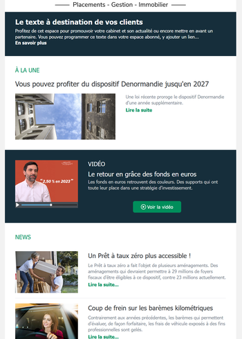 La newsletter CGP