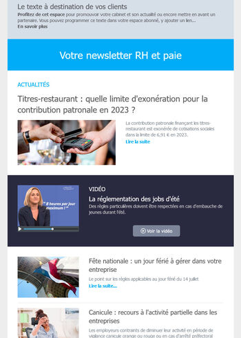 Newsletter Rh & paie