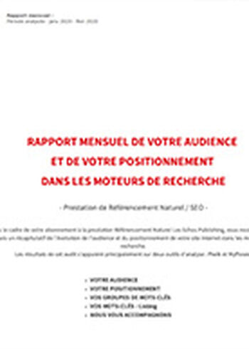 Rapport mensuel SEO